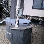 Nerezová koupací káď | výroba na míru - sivý dekor | xspa.cz